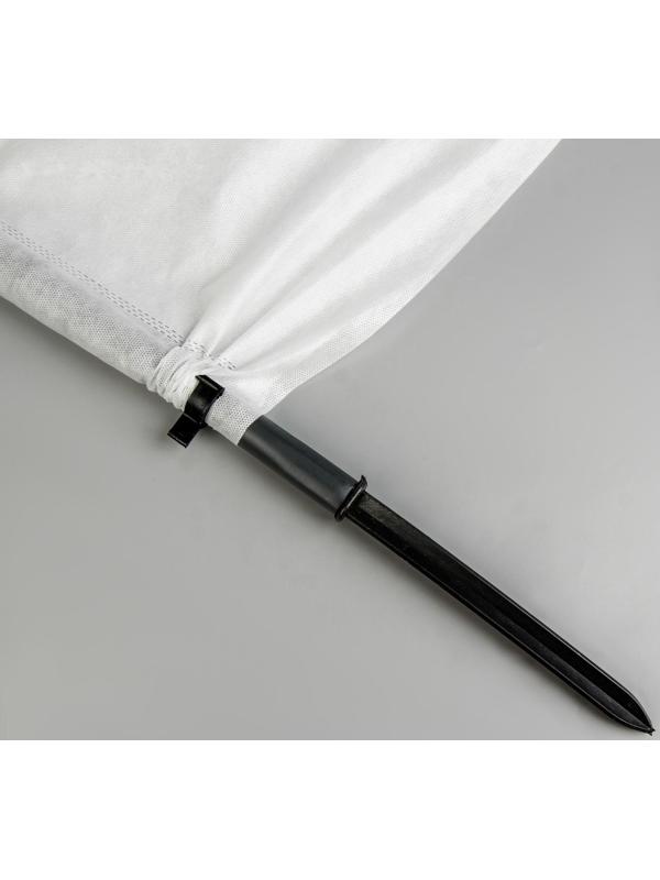 Парник прошитый, длина 3 м, 4 дуги из пластика, дуга L = 2 м, d = 20 мм, спанбонд 35 г/м², «Ленивый»