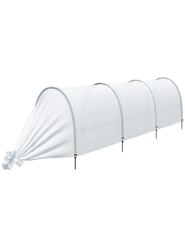 Парник прошитый, длина 3 м, 4 дуги из пластика, дуга L = 2 м, d = 20 мм, спанбонд 35 г/м², «Ленивый»