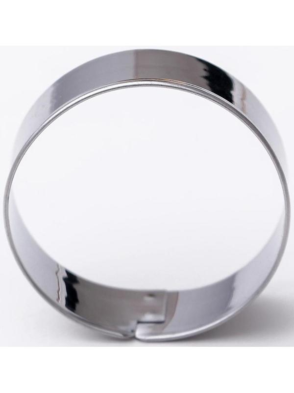 Набор форм для вырезания печенья Доляна «Круг», 5 шт: 3,1 см, 3,6 см, 4 см, 4,6 см, 5 см, цвет хромированный