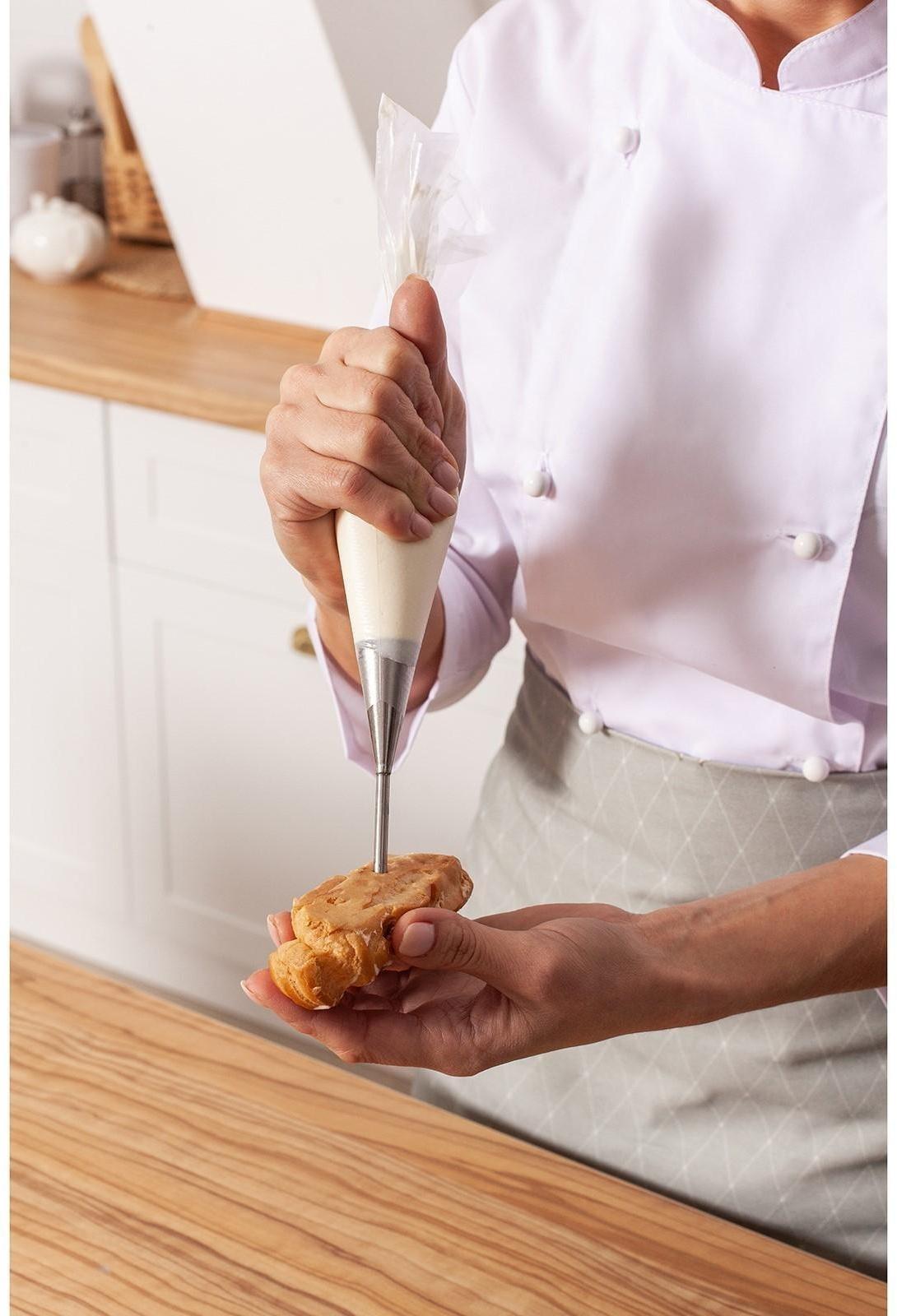 Насадка кондитерская для начинки «Эклер», d=2,4 см, выход 0,7 см, нержавеющая сталь