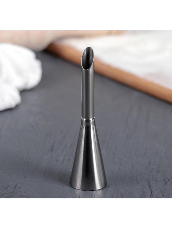 Насадка кондитерская для начинки «Эклер», d=2,4 см, выход 0,7 см, нержавеющая сталь