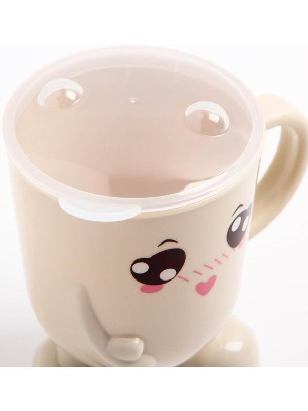 Кружка детская с крышкой, 270 мл., цвет и рисунок МИКС