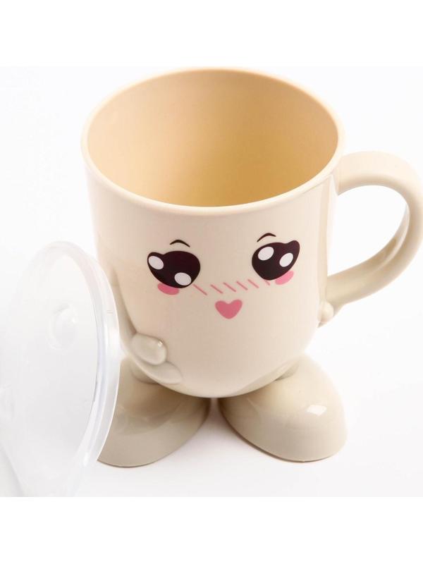 Кружка детская с крышкой, 270 мл., цвет и рисунок МИКС