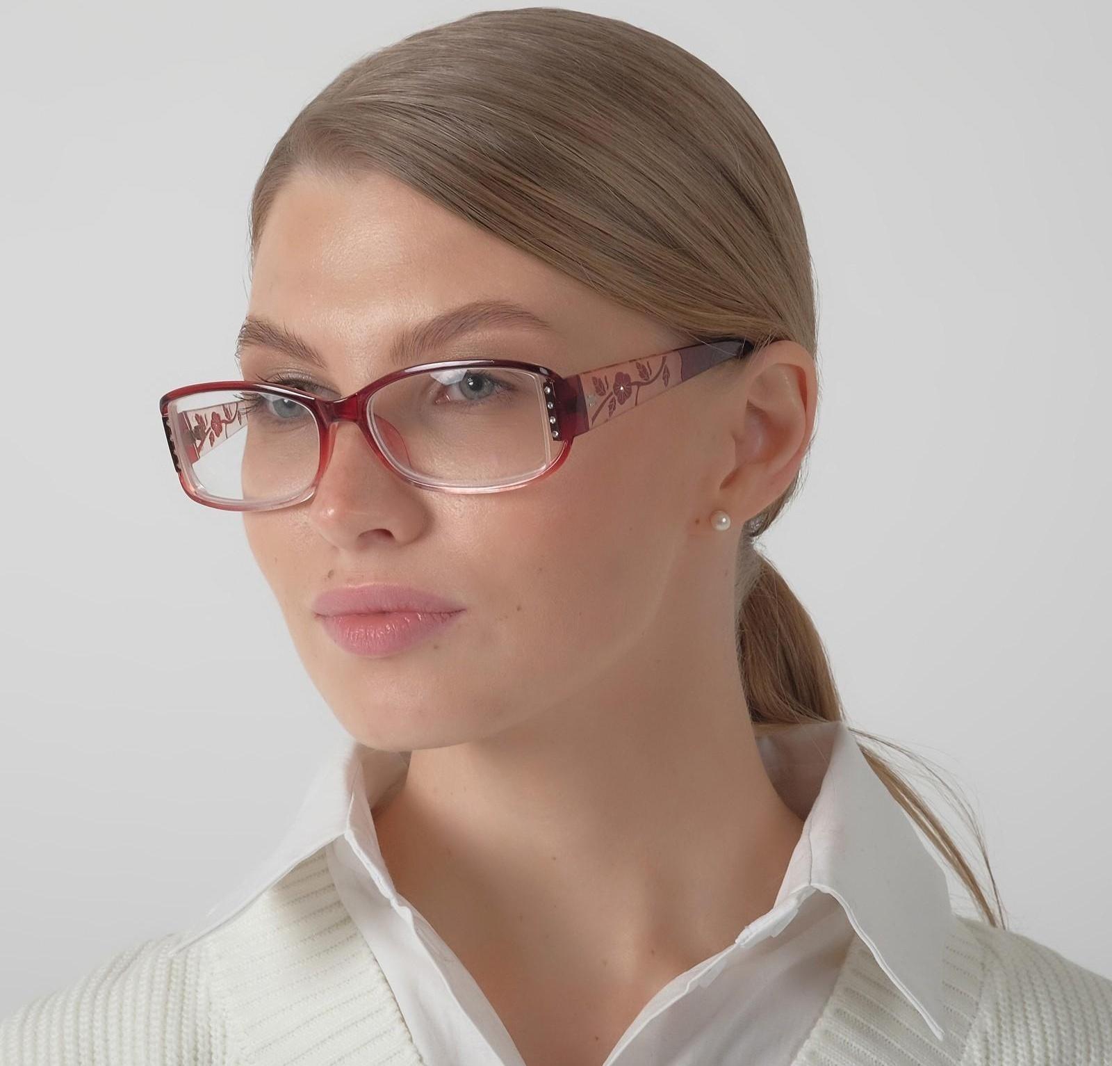 Очки корригирующие 6621, цвет бордовый, +2,25