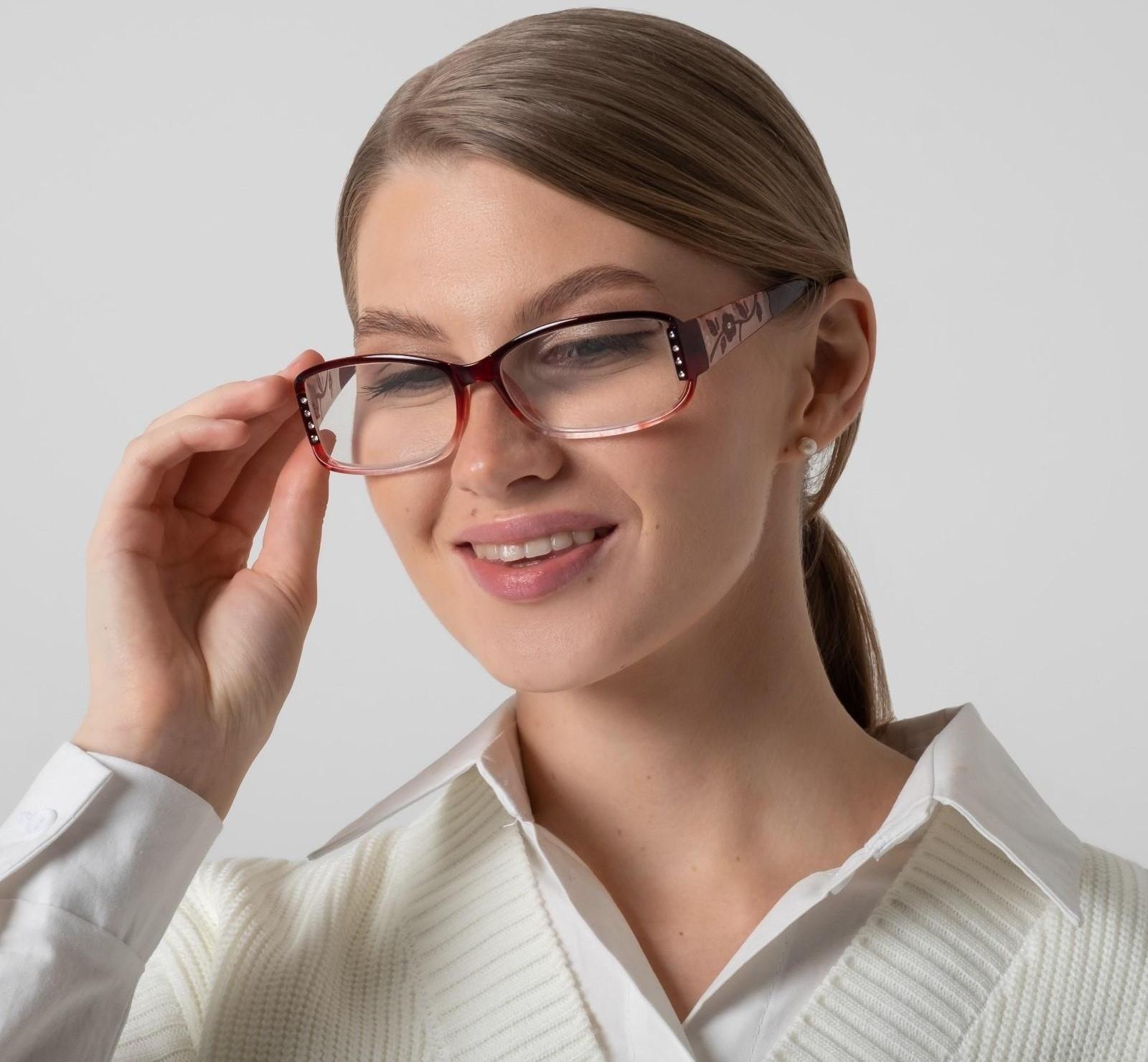 Очки корригирующие 6621, цвет бордовый, +3,75