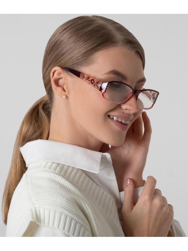 Очки корригирующие 6621, цвет бордовый, +3,75