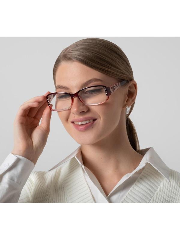 Очки корригирующие 6621, цвет бордовый, +3,75