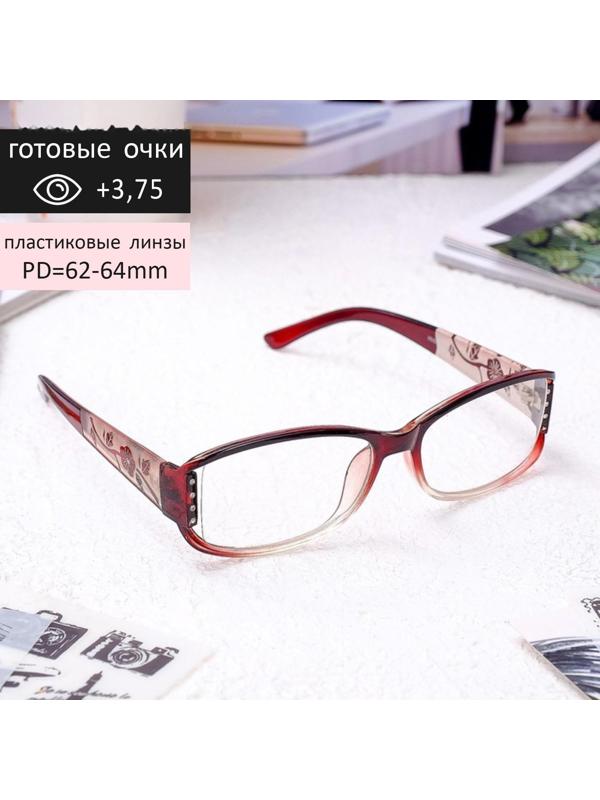 Очки корригирующие 6621, цвет бордовый, +3,75