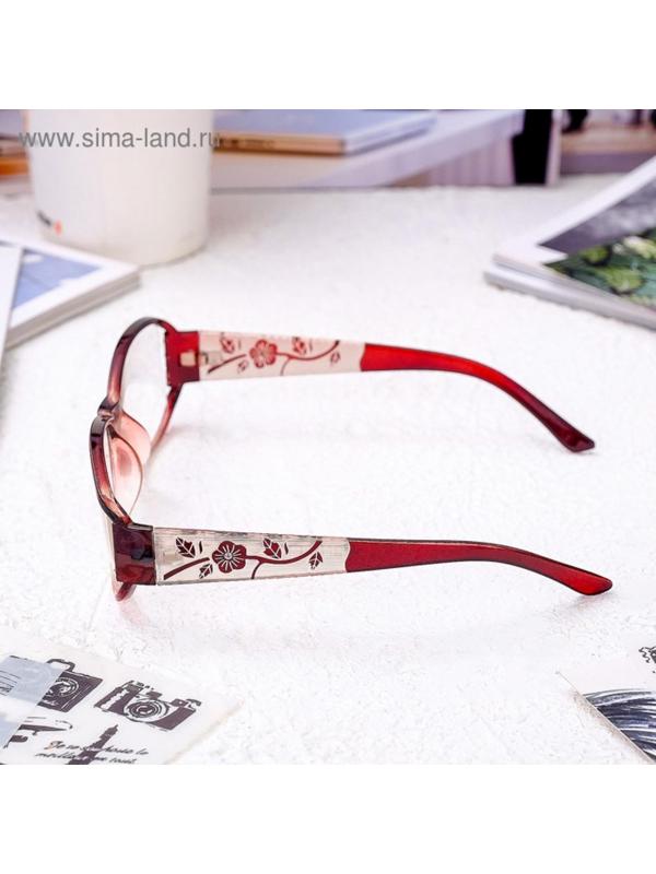 Готовые очки Восток 6621 Бордовые, -3,5