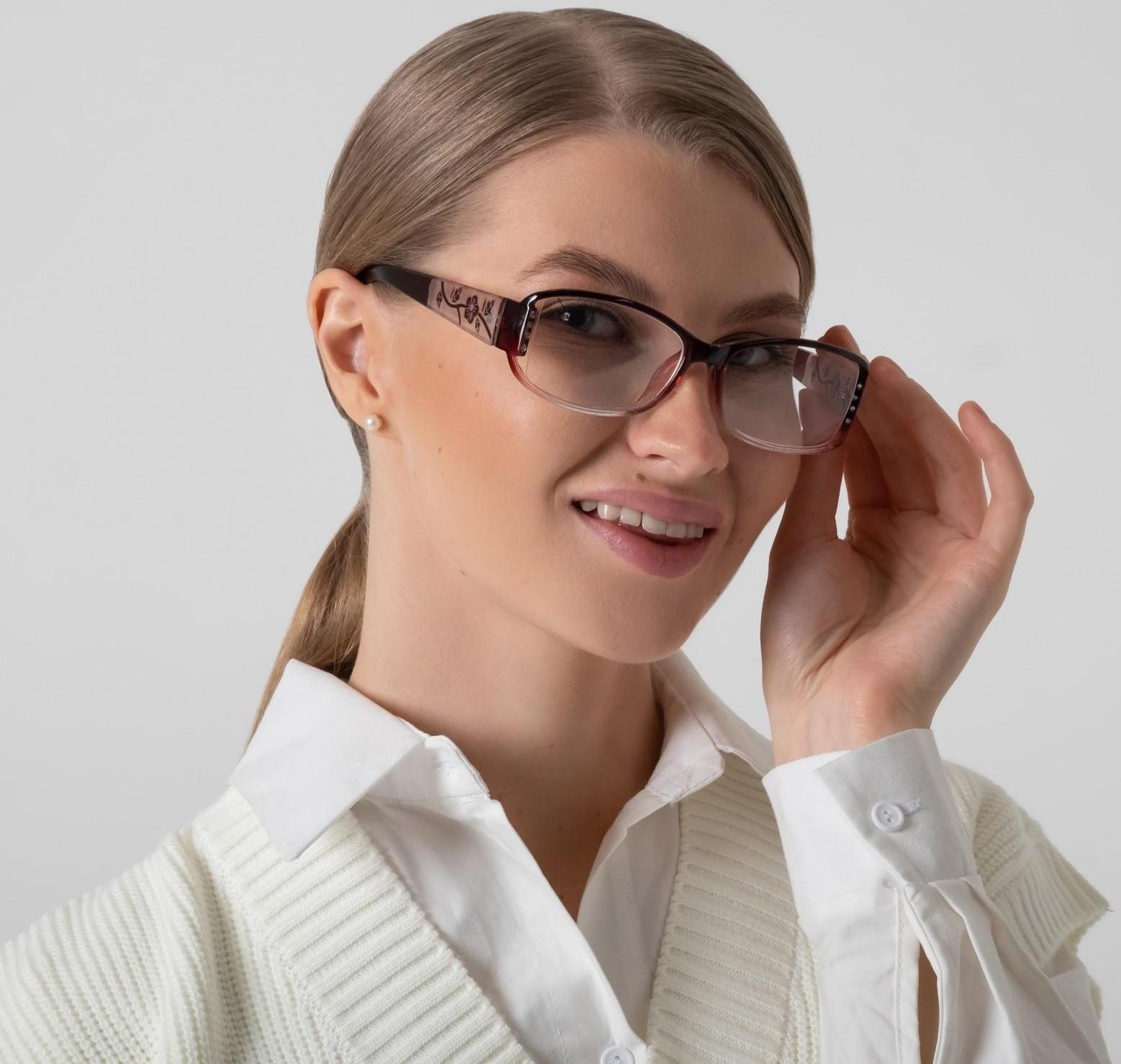 Очки корригирующие 6621, цвет бордовый, +0,75