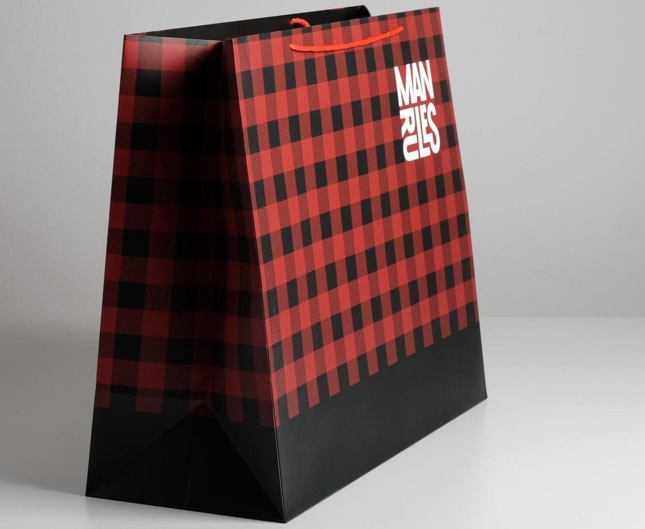 Пакет ламинированный «Man rules», XL 49 × 40 × 19 см