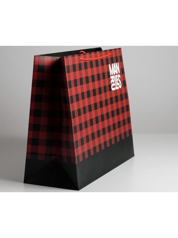 Пакет ламинированный «Man rules», XL 49 × 40 × 19 см