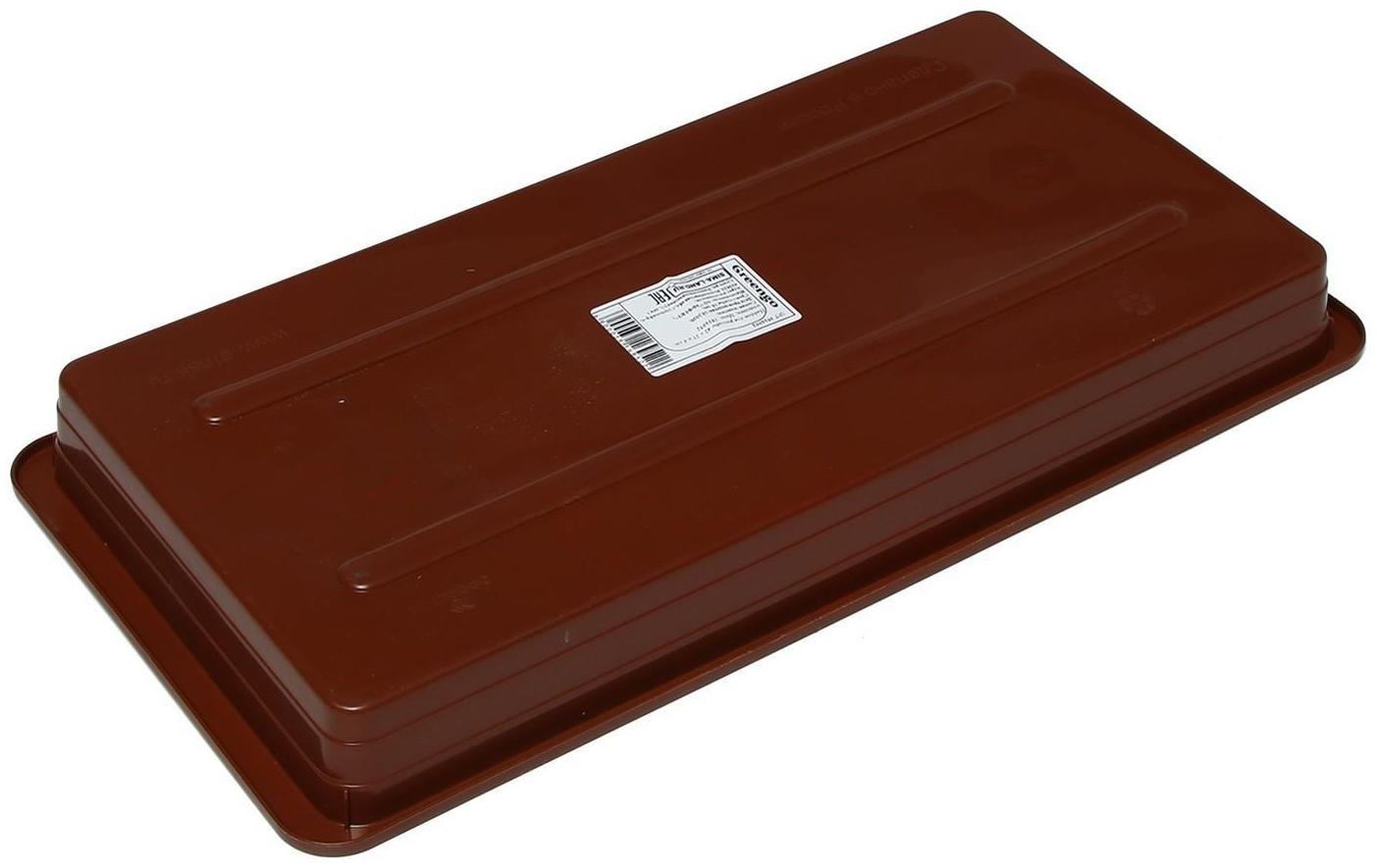 Поддон для рассады, 42 × 21 × 4 см, цвет МИКС