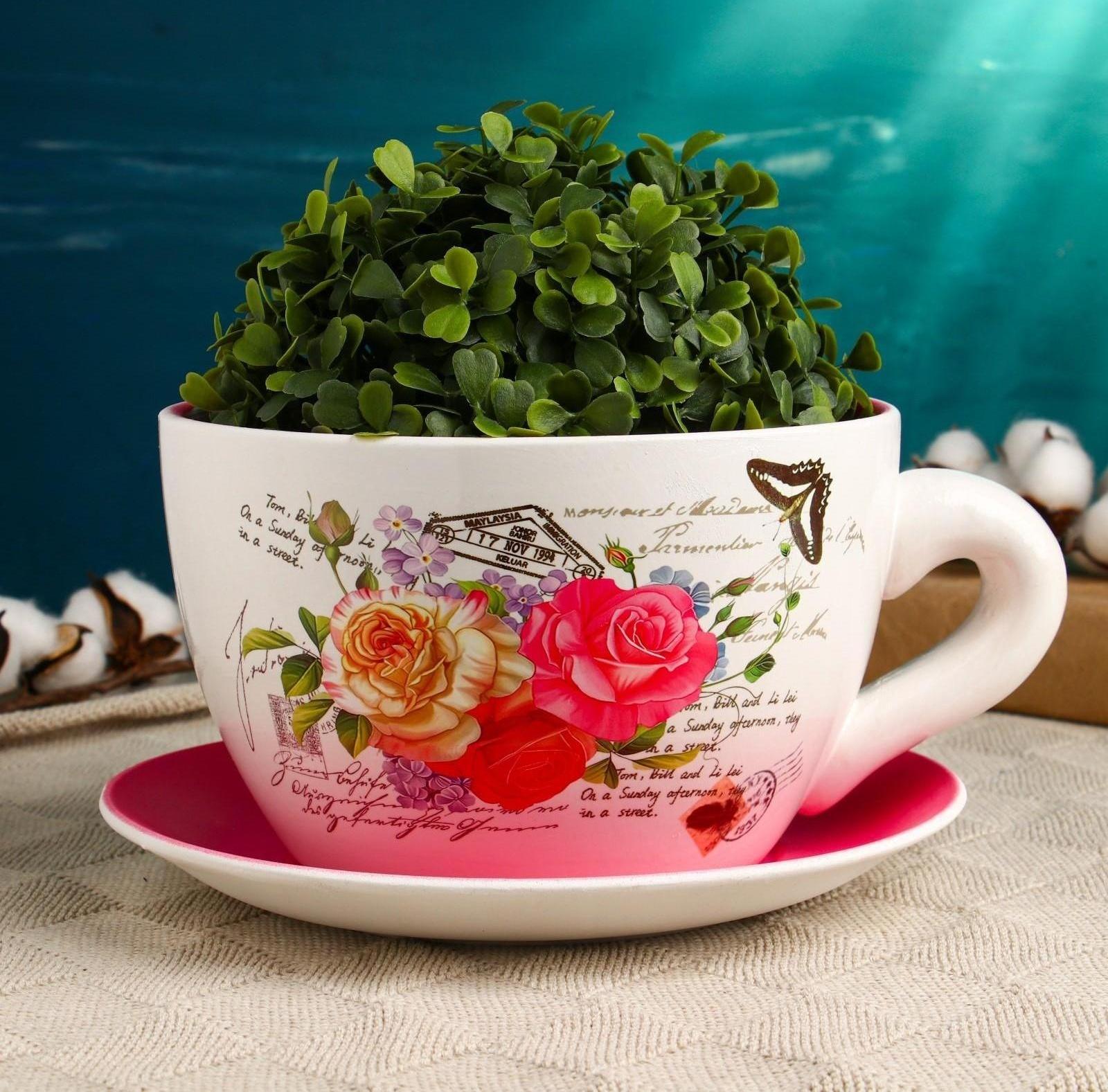 Горшок в форме чашки 