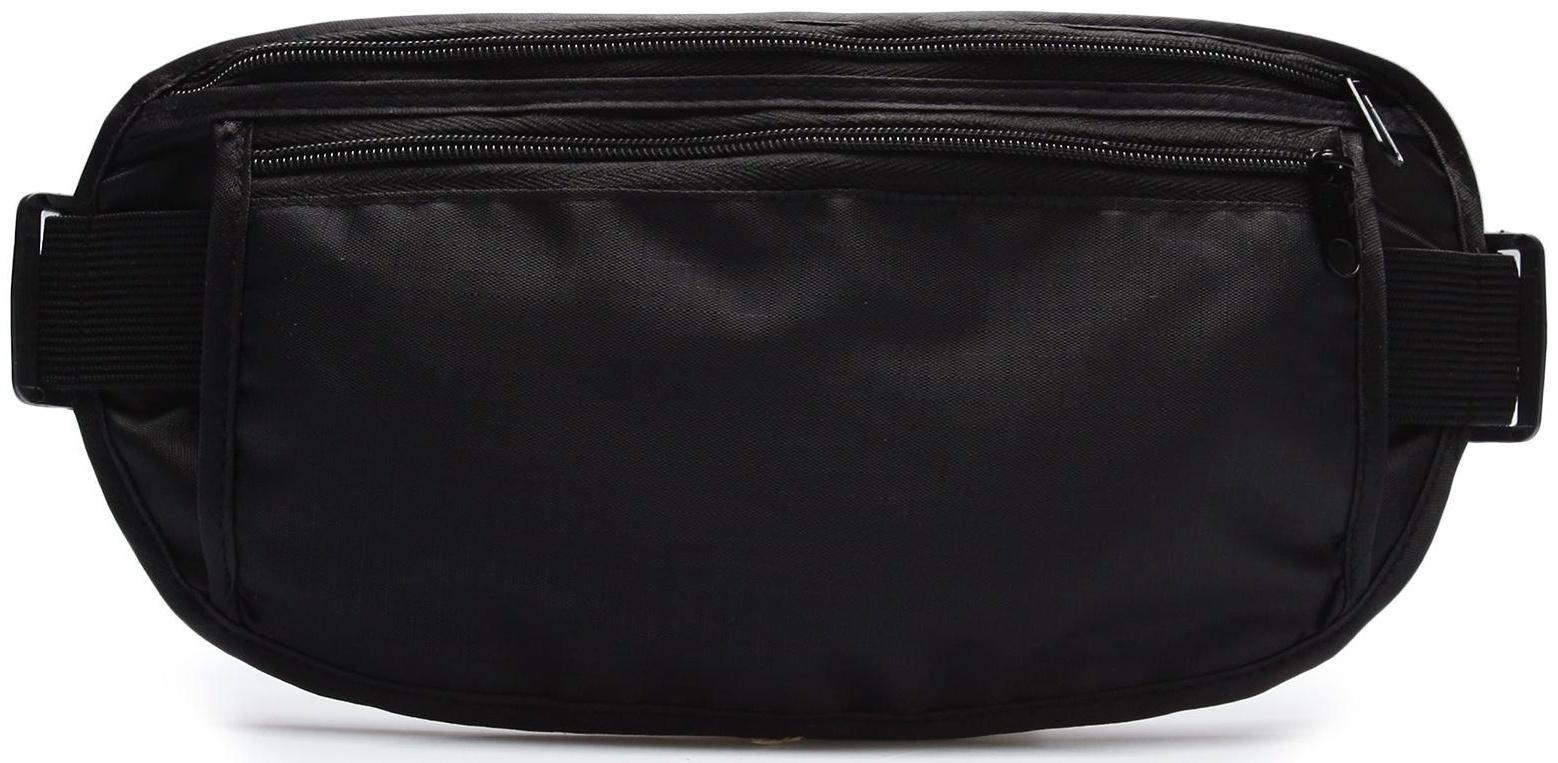 Сумка спортивная на пояс 25 х 13 см, цвет черный