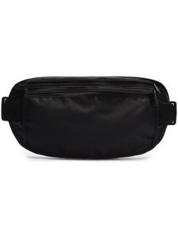 Сумка спортивная на пояс 25 х 13 см, цвет черный