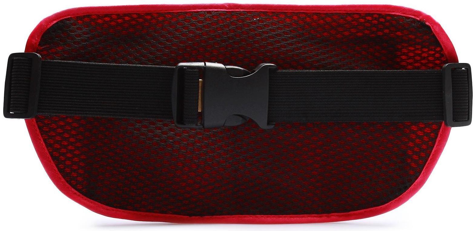 Сумка спортивная на пояс 25х13 см, цвет розовый