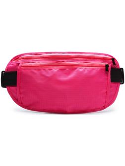 Сумка спортивная на пояс 25х13 см, цвет розовый
