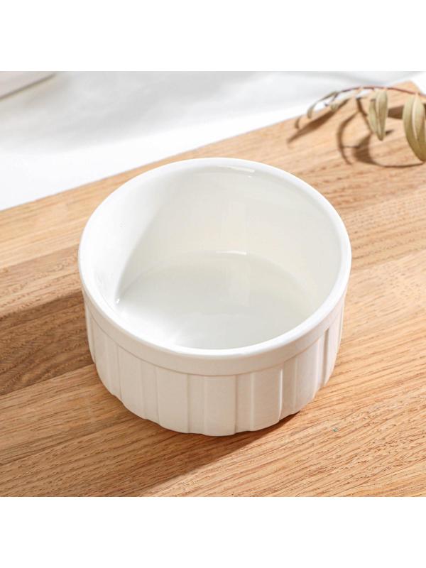 Рамекин из жаропрочной керамики Доляна «Каспар», 9,5×5 см, цвет белый