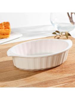 Форма для выпечки из жаропрочной керамики Доляна «Овал. Каспар», 270 мл, 17×10×3,7 см