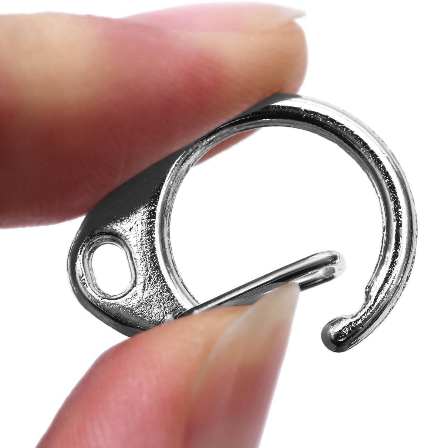 Карабин металлический «Круг», d = 14 мм, 22 × 15 мм, 10 шт, цвет серебряный