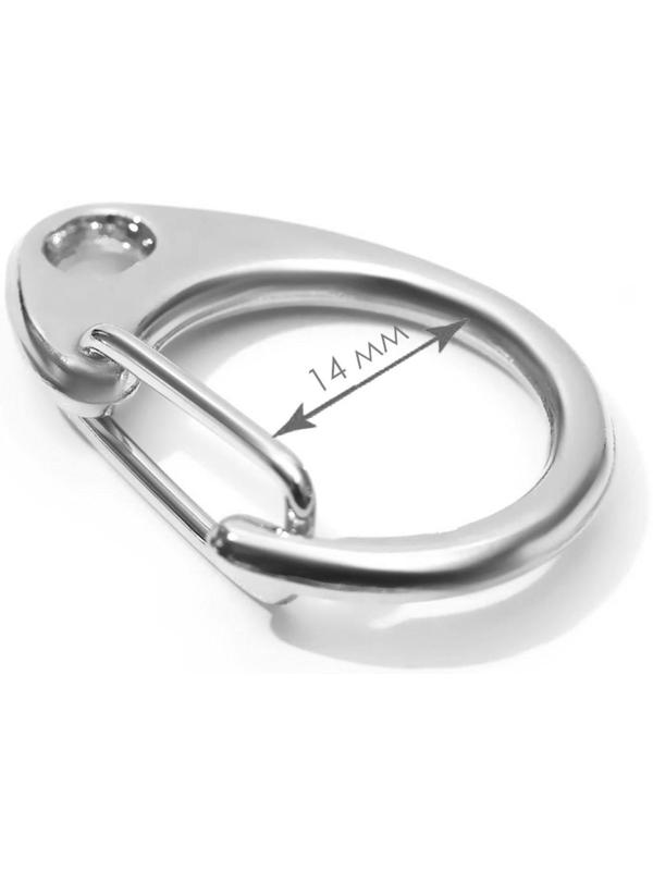 Карабин металлический «Круг», d = 14 мм, 22 × 15 мм, 10 шт, цвет серебряный