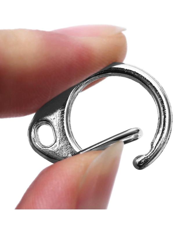 Карабин металлический «Круг», d = 14 мм, 22 × 15 мм, 10 шт, цвет серебряный