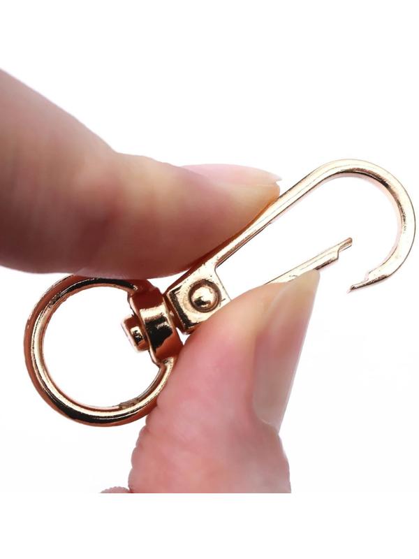 Карабин металлический, 48 × 18 мм / 13 × 2,2 мм, 5 шт, цвет золотой