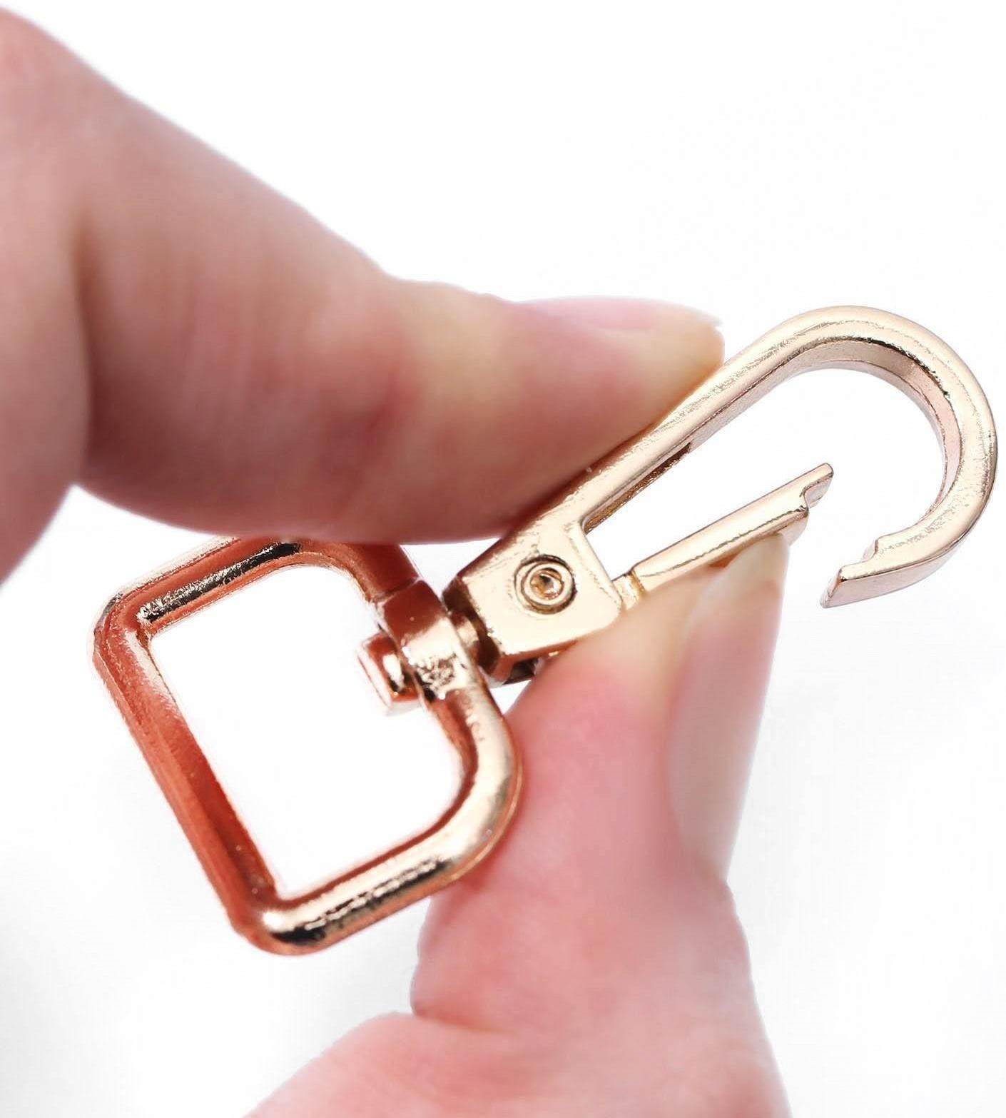 Карабин металлический, 50 × 26 мм / 20 × 3 мм, 5 шт, цвет золотой