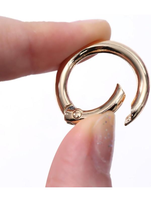 Кольцо-карабин, d = 20/28 мм, толщина - 4 мм, 5 шт, цвет золотой