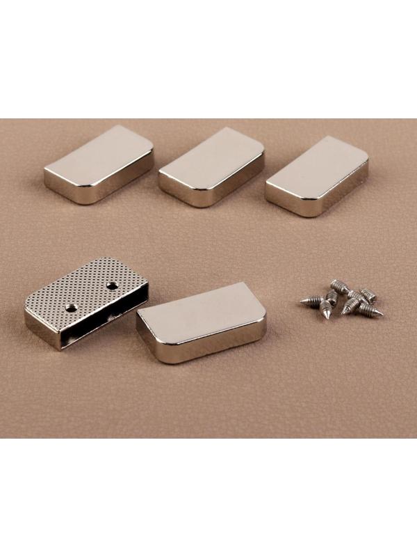 Наконечники для молнии, 2,5 × 1,4 см, 5 шт, цвет серебряный