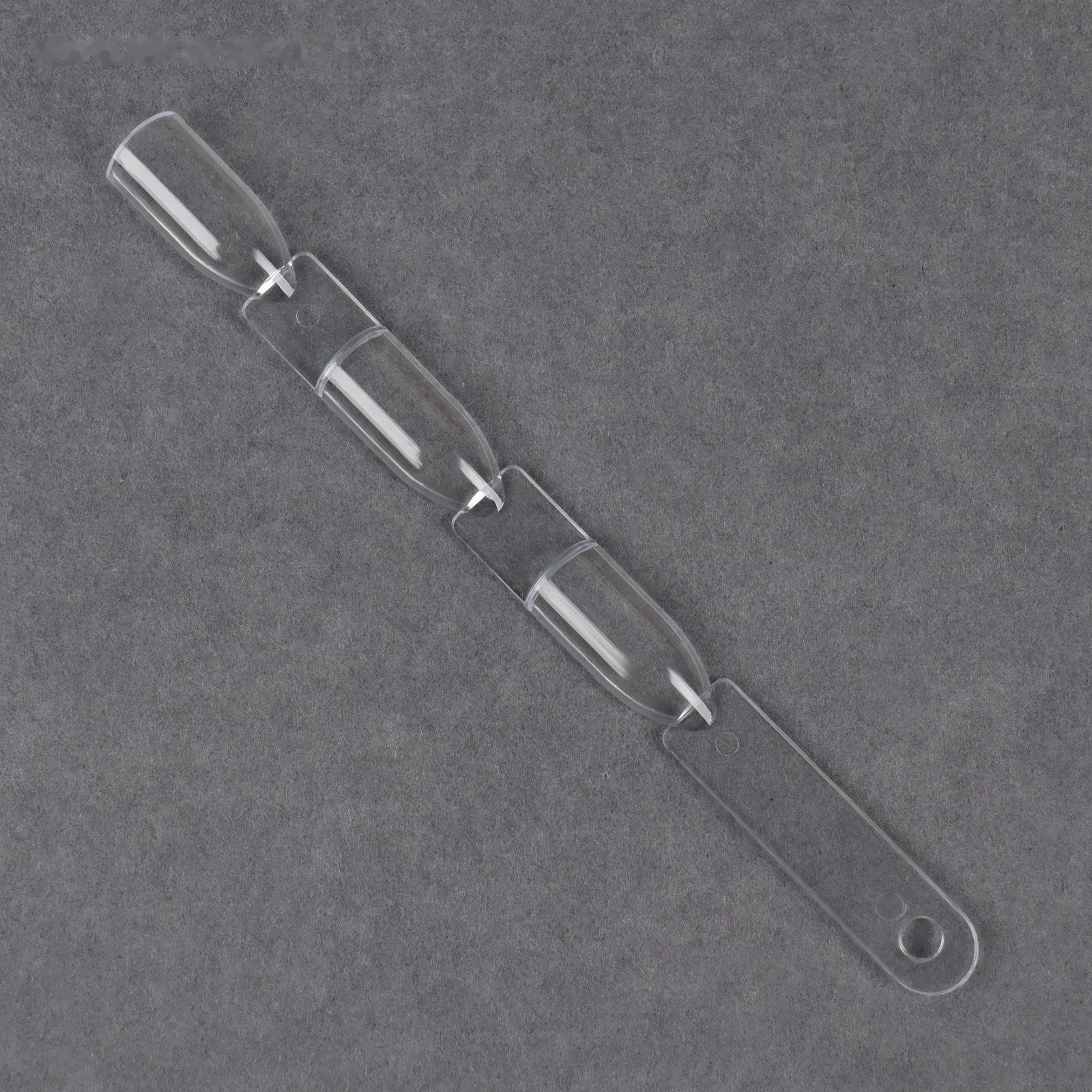 Палитра для лаков на кольце, форма квадрат, 50 шт по 3 ногтя, цвет прозрачный