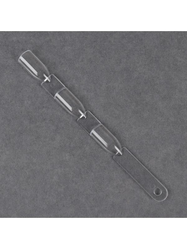 Палитра для лаков на кольце, форма квадрат, 50 шт по 3 ногтя, цвет прозрачный