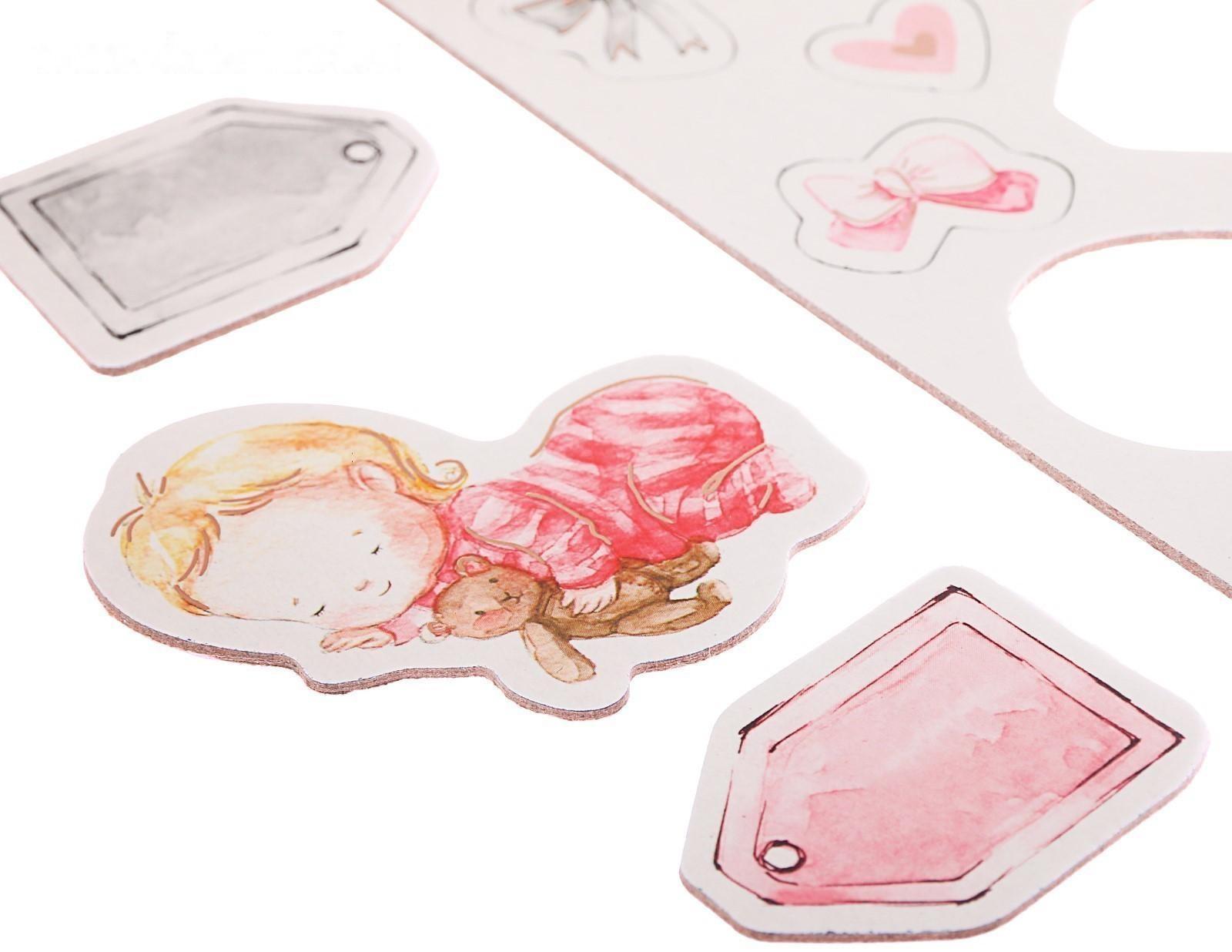 Чипборд с фольгированием на клеевой основе «Колыбельная на ночь», 30.5 × 30.5 см