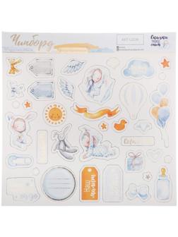 Чипборд с фольгированием на клеевой основе «Сказки перед сном», 30.5 × 30.5 см