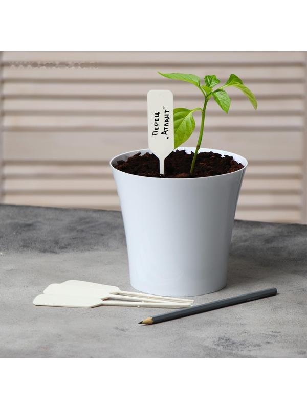 Ярлыки садовые для маркировки, 15 см, с карандашом, набор 20 шт., пластик