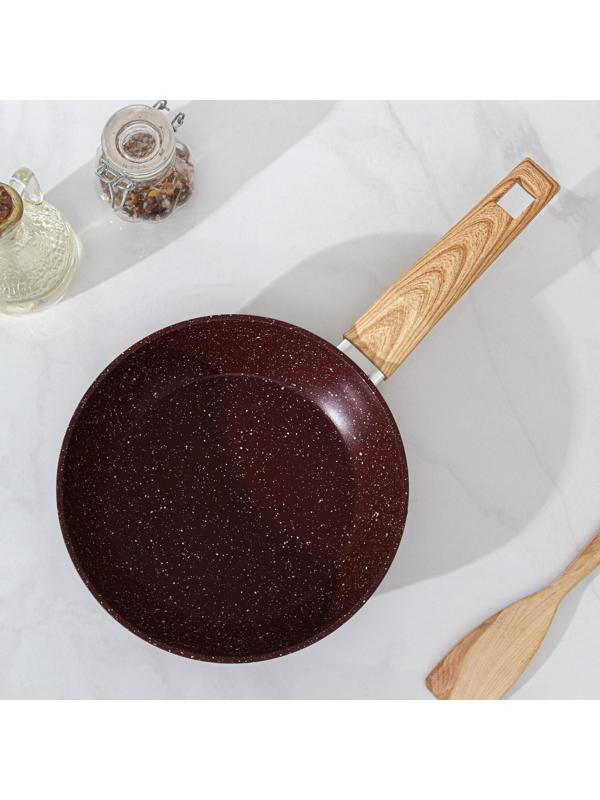 Сковорода кованая Magistro Natural. Brown, d=20 см, ручка soft-touch, антипригарное покрытие, индукция, цвет коричневый