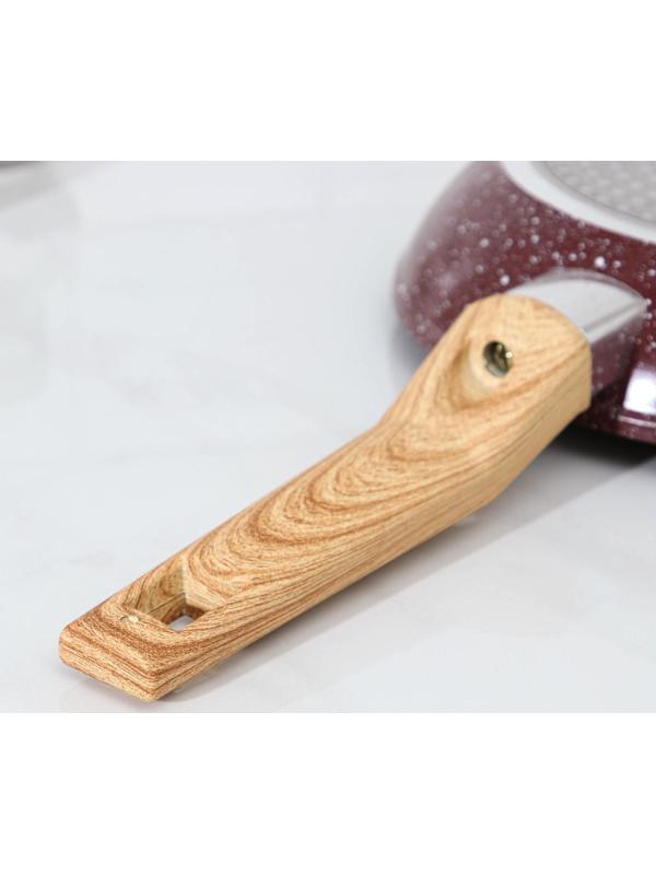 Сковорода кованая Magistro Natural. Brown, d=20 см, ручка soft-touch, антипригарное покрытие, индукция, цвет коричневый