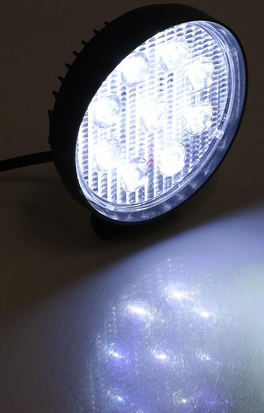 Противотуманная фара, 12 В, 9 LED, IP67, 27 Вт, 1890 Лм, 5000 К, направленный свет