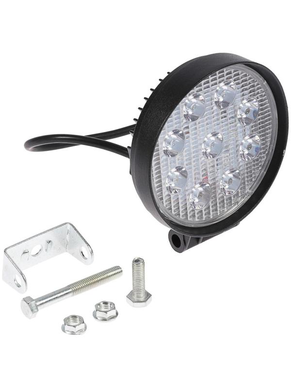 Противотуманная фара, 12 В, 9 LED, IP67, 27 Вт, 1890 Лм, 5000 К, направленный свет
