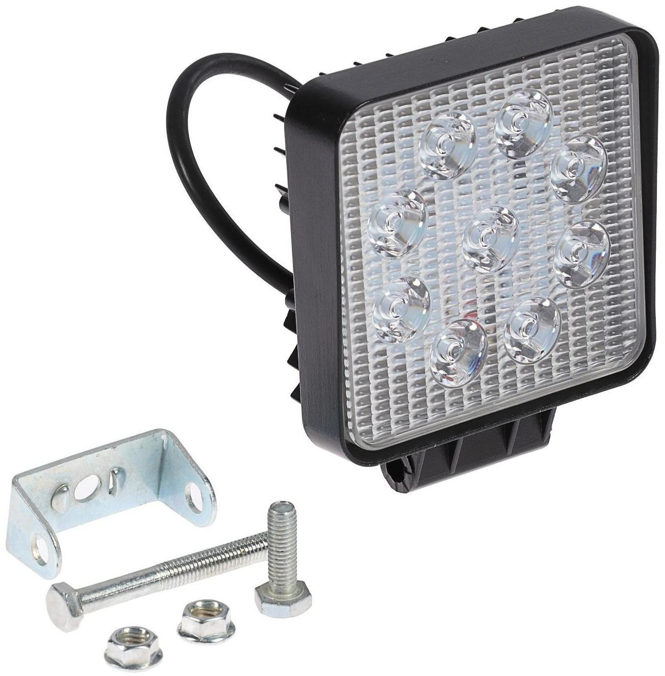 Противотуманная фара, 12 В, 9 LED, IP67, 27 Вт, 1890 Лм, 5000 К, направленный свет