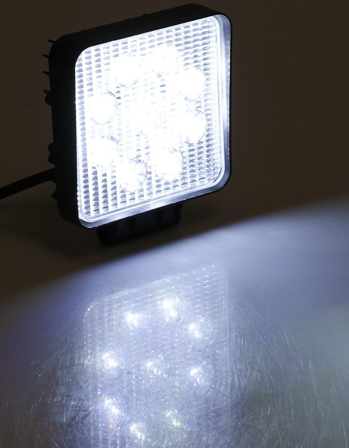 Противотуманная фара, 12 В, 9 LED, IP67, 27 Вт, 1890 Лм, 5000 К, направленный свет