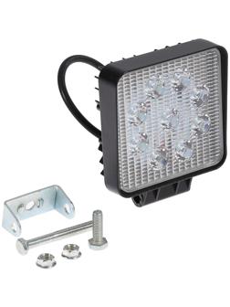 Противотуманная фара, 12 В, 9 LED, IP67, 27 Вт, 1890 Лм, 5000 К, направленный свет