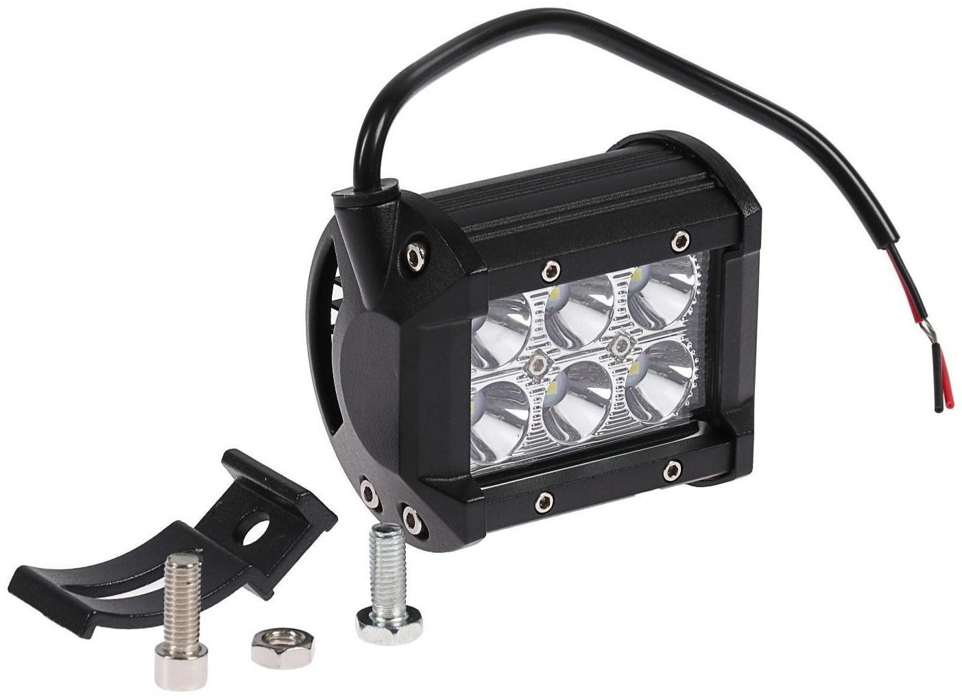 Противотуманная фара 6 LED, IP67, 18 Вт, 6000 К, 12-24 В, направленный свет