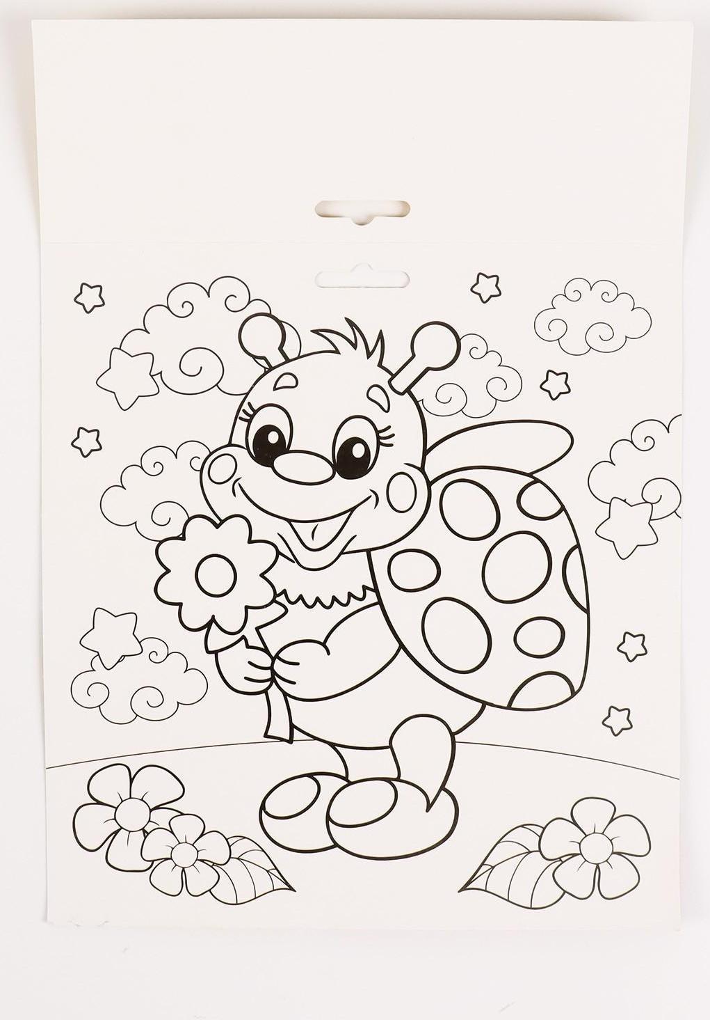 Мозаика стикерная форменная «Божья коровка на листочке». Набор для творчества