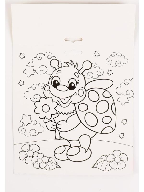 Мозаика стикерная форменная «Божья коровка на листочке». Набор для творчества