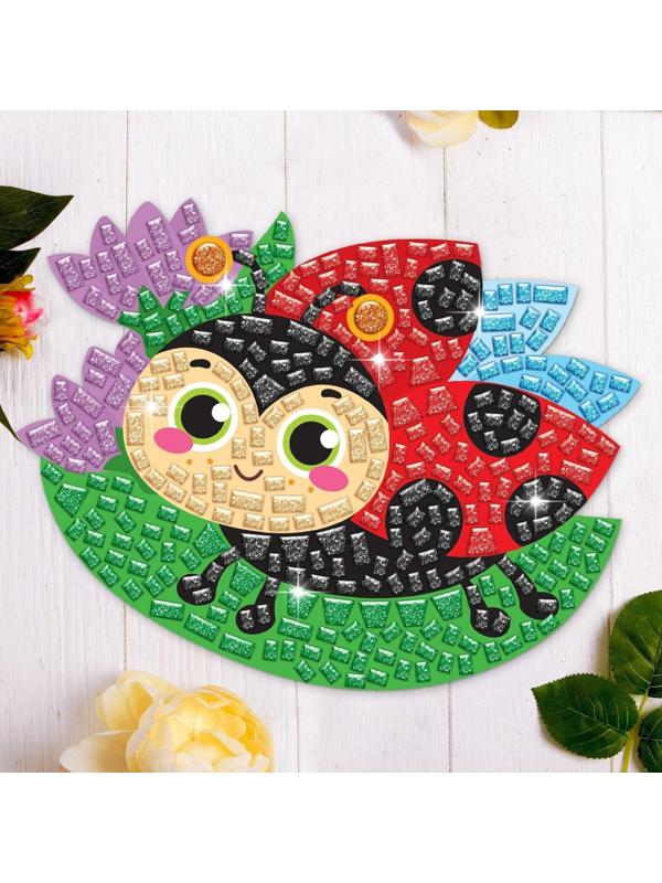 Мозаика стикерная форменная «Божья коровка на листочке». Набор для творчества