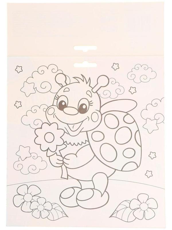 Мозаика стикерная форменная «Божья коровка на листочке». Набор для творчества