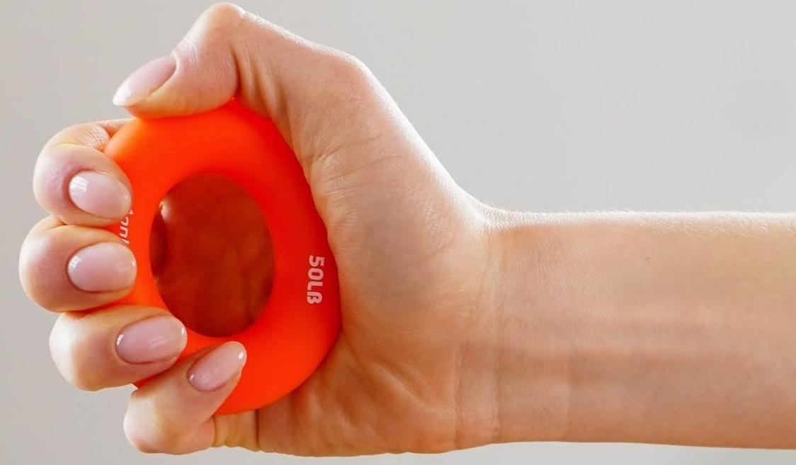 Эспандер кистевой 6,5 см, нагрузка 25 кг, цвет оранжевый