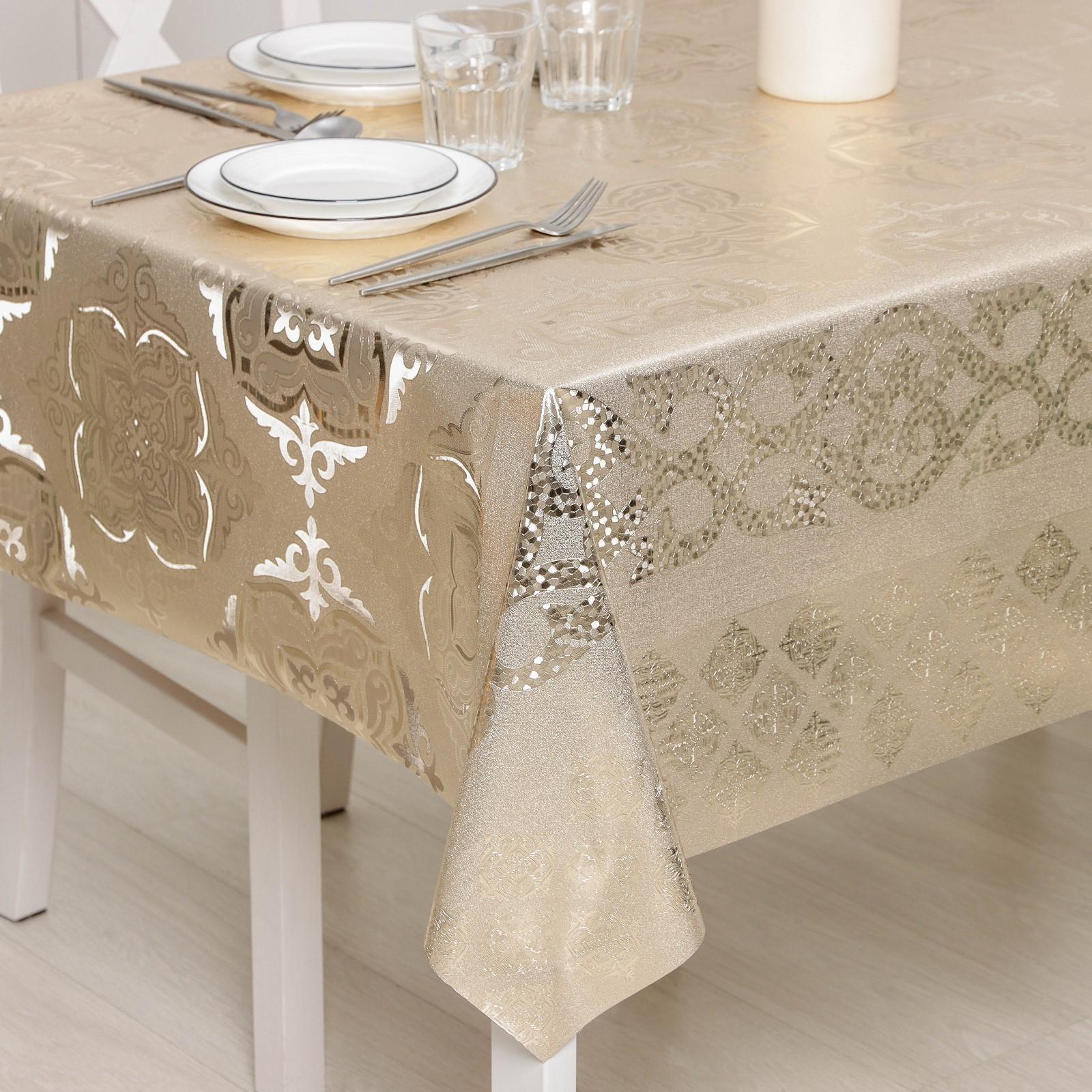 Клеёнка столовая на тканевой основе «Узор», ширина 137 см, рулон 20 м